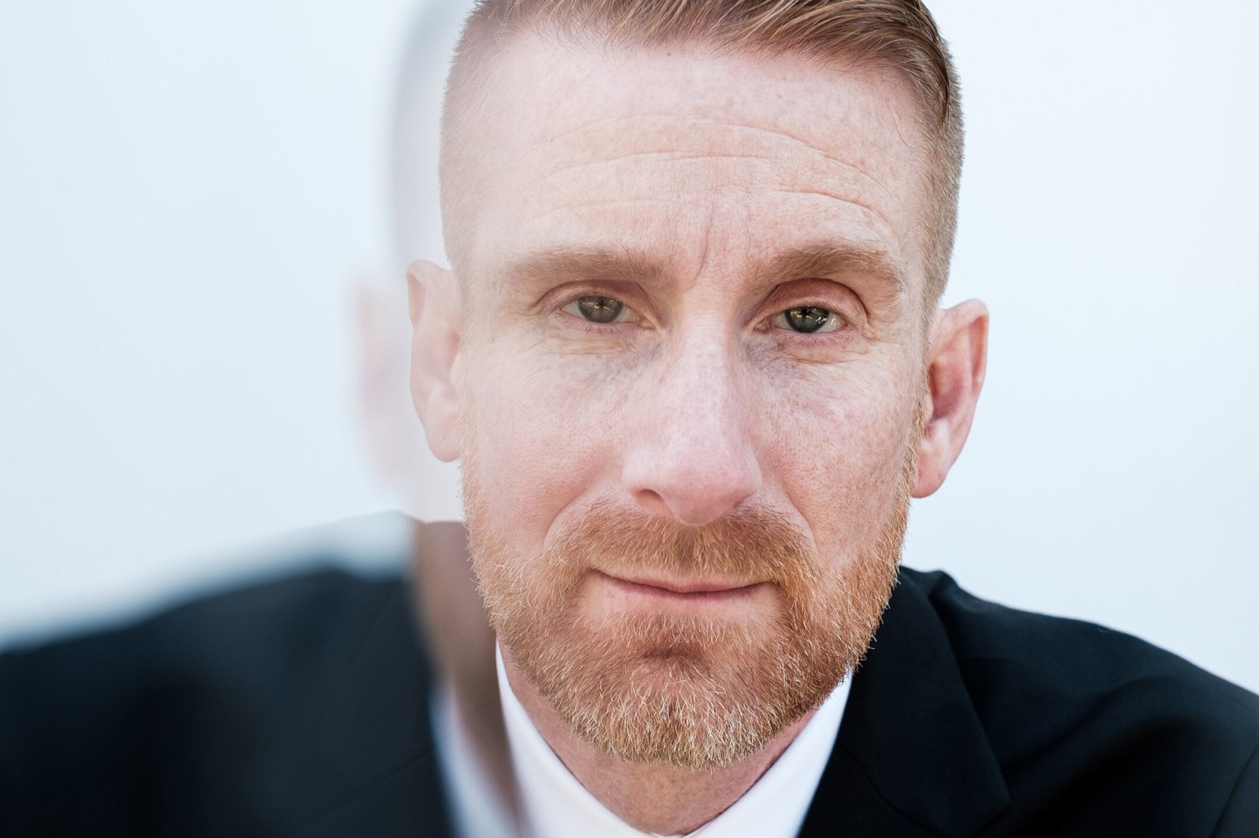 Portrait in a green suit
